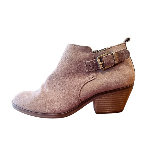 Sonoma suede leather booties ankle boots zip 2” block heel SZ 6.5 taupe beige - Picture 6 of 10